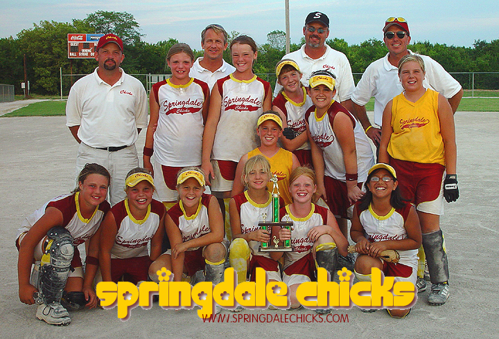 The Chicks pose with their 2nd place trophy in Joplin (August 27th, 2005)
